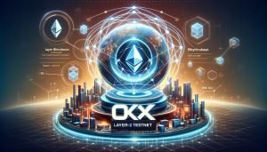 Dall·e 2023 11 14 13.50.03 Create A Compelling Cover Image For The Collaboration Between Okx And Polygon Labs On The X1 Testnet. The Design Should Emphasize The Concept Of A L.jpg