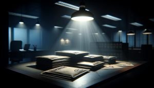 Dall·e 2023 11 28 18.08.24 A Rectangular Cover Image For A News Article About A Company Being Granted Permission To Submit Certain Documents Under Seal. The Image Should Depict .jpg