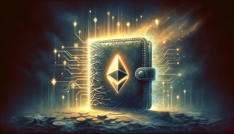 Dall·e 2023 11 29 18.18.27 Create A Cover Image That Captures The Essence Of A Dormant Ethereum Wallet Awakening After A Long Period Of Inactivity. Visualize A Digital Wallet Wi.jpg