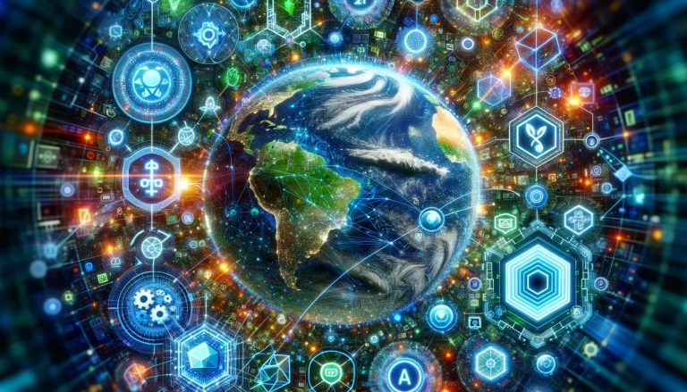 Dall·e 2023 12 04 14.54.52 An Even More Detailed And Zoomed In Version Of The Futuristic Cover Image For The Tech Publication Story About The 2022 Un Climate Change Conference .jpg