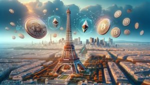 Dall·e 2023 12 21 15.02.42 Revise The Hyperrealistic And Dynamic Cover Image To Feature The Eiffel Tower More Prominently For A Tech Publication Story On Cryptocurrency Approval 1.jpg