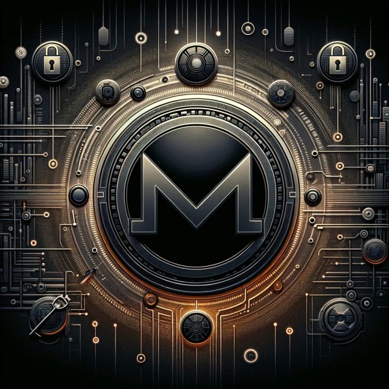 Dall·e 2024 02 02 13.23.33 Create An Image That Symbolizes The Monero Network Emphasizing Its Focus On Privacy And Security Within The Cryptocurrency Space. The Central Element Large.jpeg