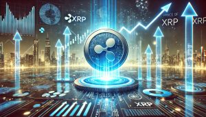 Dall·e 2024 10 14 11.49.49 A Futuristic Landscape Image Showing The Price Of Ripple Xrp Coin On The.jpeg