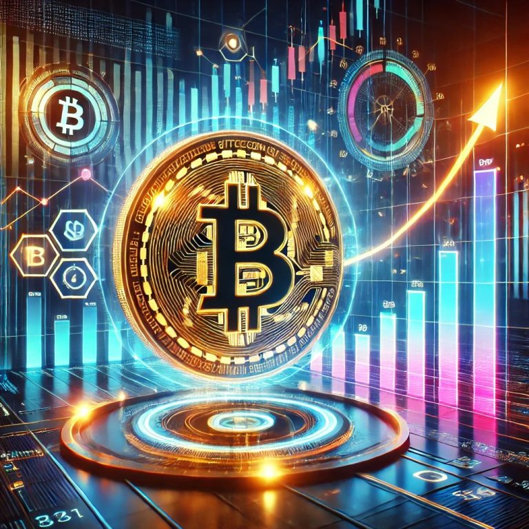 Dall·e 2025 01 14 20.55.08 A Futuristic Digital Art Depiction Of Bitcoin Price Prediction. The Scene.jpeg