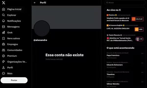 Alexandre de Moraes desativa conta na rede social X