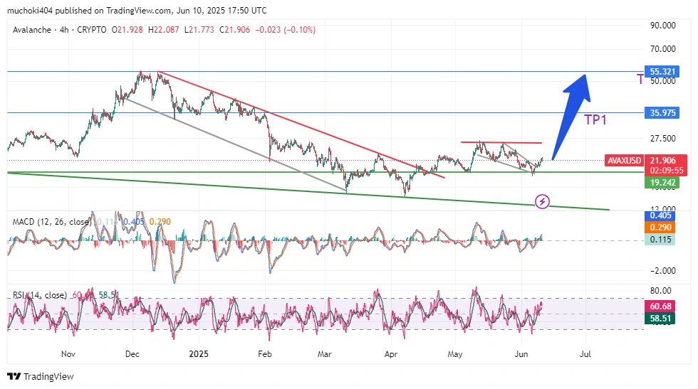 Análise de preços da Avax