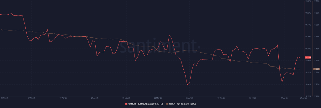 Preço de Bitcoin na zona de perigo! O que acontece se as baleias venderem?