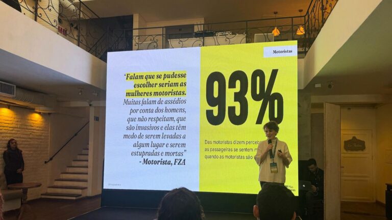 93% das motoristas percebem passageiras mais seguras com mulheres ao volante