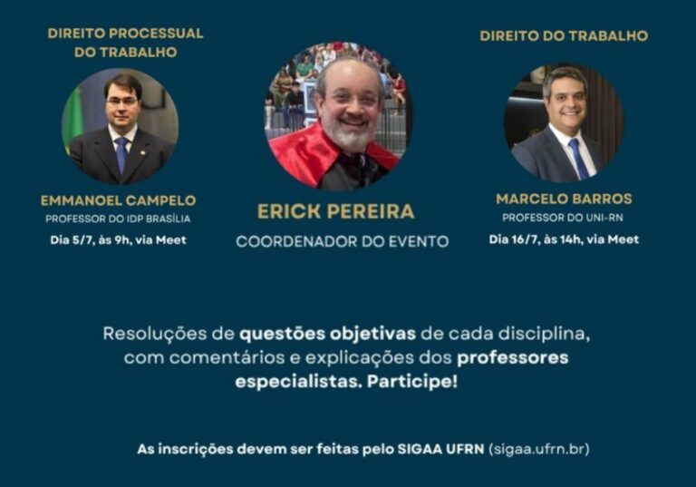 Professores da UFRN, IDP e UNI-RN se unem para aulões preparativos do próximo Exame de Ordem
