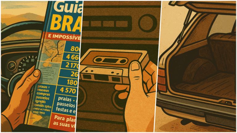 Mapa, fita cassete e mais: relembre como eram as viagens de carro nos anos 1990