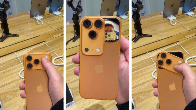 É FALSO que iPhone 17 Pro Max tem espelho para selfies com as câmeras traseiras