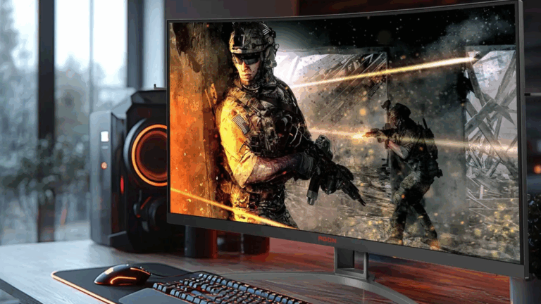 Imersão em games: monitor curvo AOC Agon de 31,5" em ótima promoção no Magalu