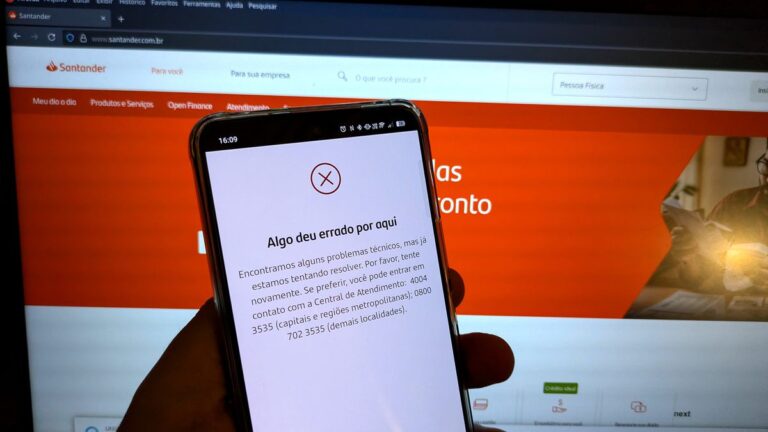 Santander fora do ar? App do banco dá erro nesta sexta (5)