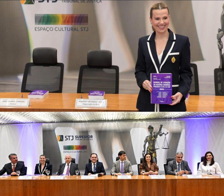 Manual sobre a atuação criminal nos tribunais superiores é lançado em Brasília; advogada Virgínia Afonso é uma das autoras