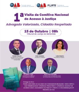 Comitiva da Cidadania Judiciária da OAB/MA realizará 1ª visita técnica no TJ-MA