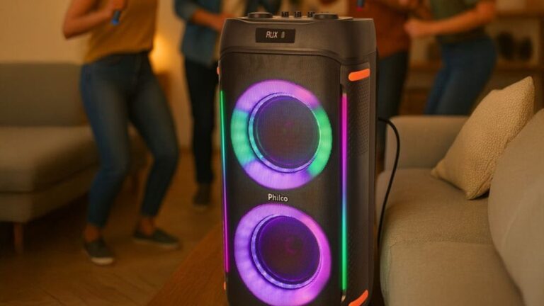 Caixa de som poderosa da Philco tem 1.200 W de potência e muita conectividade