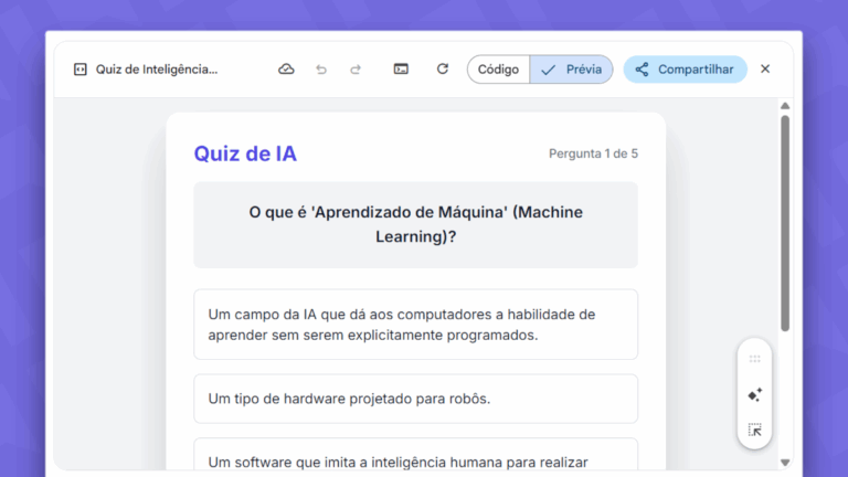 Como criar um quiz para estudar para provas no Gemini