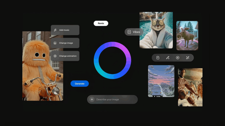 O que tem no feed do AI Vibes da Meta? Por lá, só se posta vídeo gerado pela IA