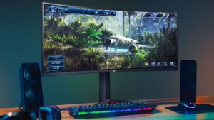 Imersão total: Monitor Gamer Curvo LG UltraGear 34” está por R$ 1.699 no Pix