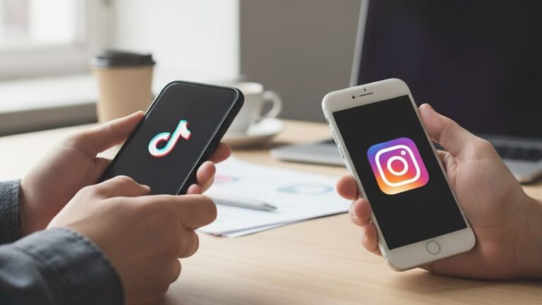 Quadro de mensagens ou canal de transmissão? Compare modos de TikTok e Instagram