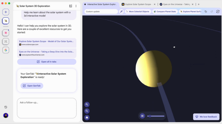 Nova IA do Google vai transformar abas abertas em aplicativos; confira