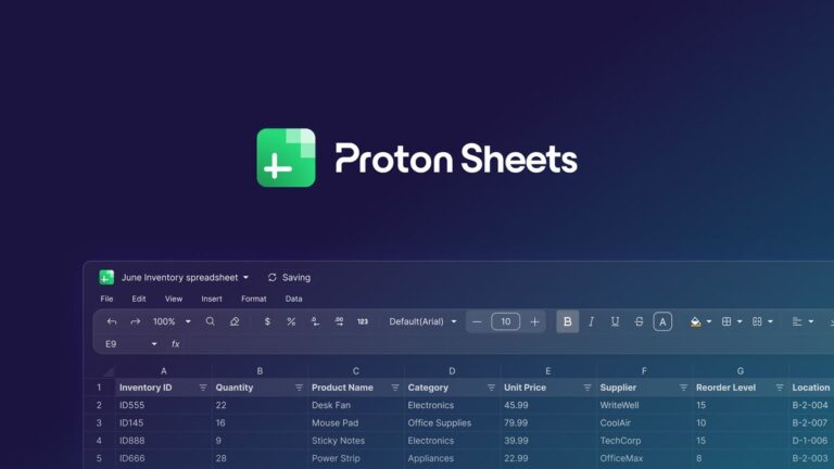 Proton lança gerenciador de planilhas rival do Excel com foco em privacidade