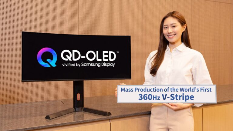 Samsung inicia produção em massa de displays QD-OLED com V-Stripe