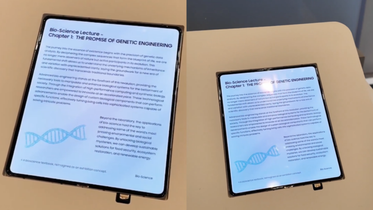 Samsung mostra tela "sem vincos" que pode estar no Galaxy Z Fold 8