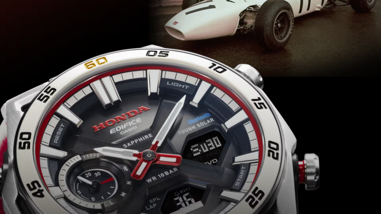 Casio lança relógio inspirado em carro de F1 da Honda