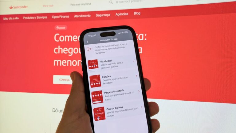 Santander muda o visual do app e libera mais recursos para gerenciar cartões
