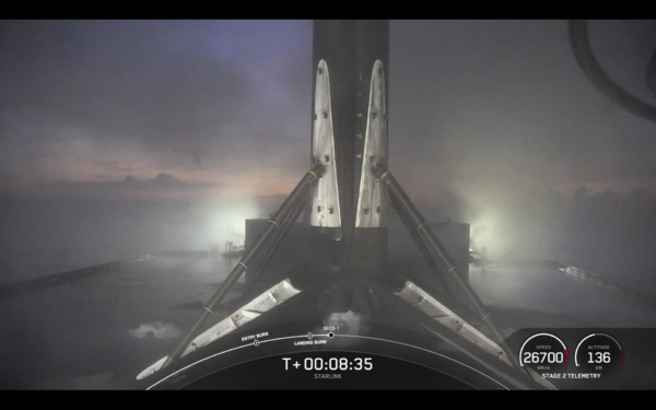 SpaceX pousa foguete Falcon 9 nas Bahamas pela segunda vez