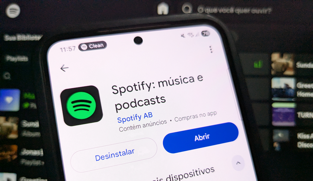 Aplicativo do Spotify na Play Store