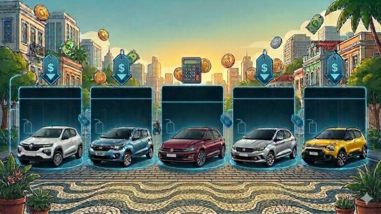 5 carros 0km econômicos e baratos para comprar em 2026