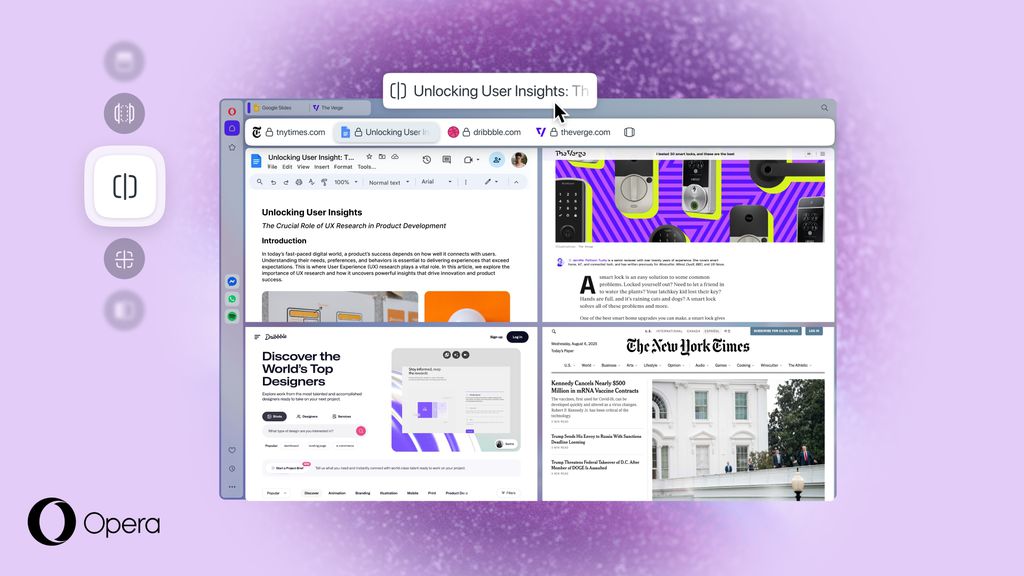 Tela Dividida no Opera