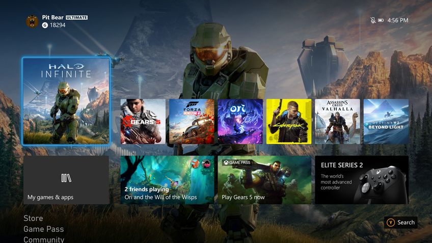 Xbox dashboard 2020