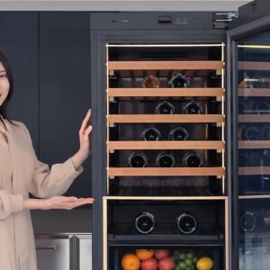 Adega da Samsung tem IA para ajudar você a guardar vinho do jeito certo