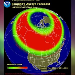 A aurora boreal pode ser visível em 16 estados dos EUA esta noite, enquanto vários CMEs correm em direção à Terra