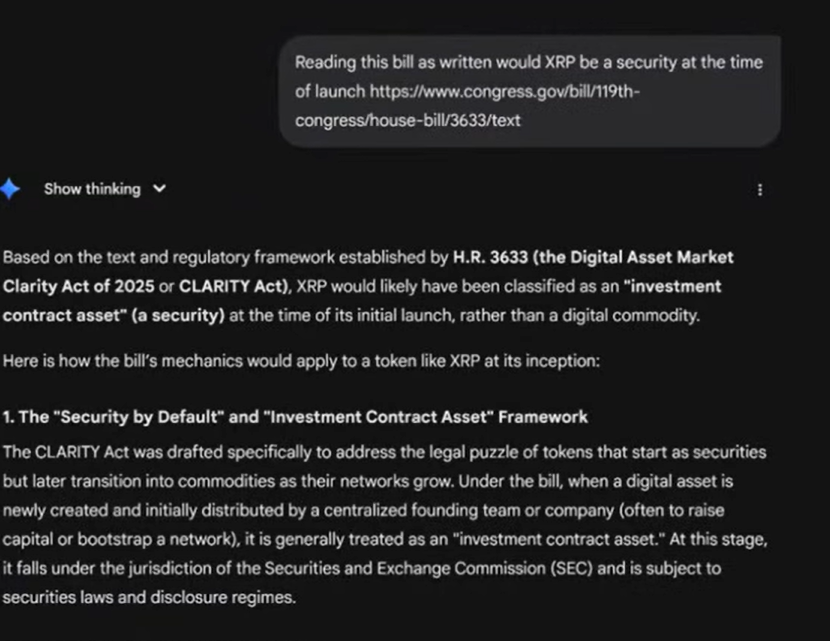 Charles Hoskinson diz que o XRP começaria como um título sob a Lei Crypto Clarity