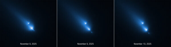 Hubble inesperadamente captura cometa se rompendo