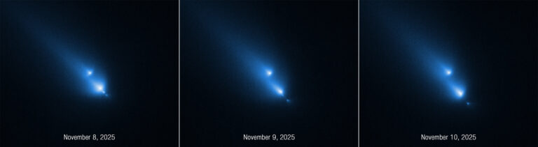 Hubble inesperadamente captura cometa se rompendo