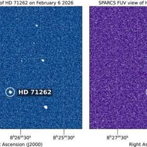 Imagens de 'Primeira Luz' do SPARCS CubeSat