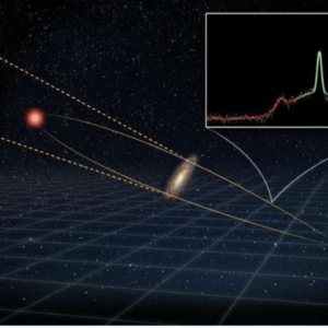 'Laser espacial' recorde surge da fusão de galáxias a 8 bilhões de anos-luz de distância