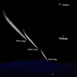 O 'cometa da Páscoa' poderá ser visível nos céus diurnos em abril - se sobreviver a um mergulho de fogo além do sol