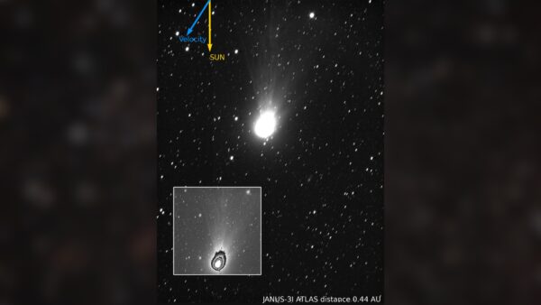 O cometa interestelar 3I/ATLAS brilha na nova imagem do dia de 2 de março de 2026
