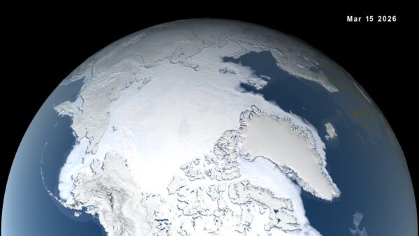 O gelo marinho do inverno no Ártico registra baixa recorde, descobrem cientistas da NASA e do NSIDC