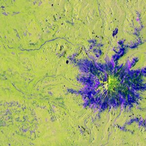 Vista do NISAR do Monte Rainier