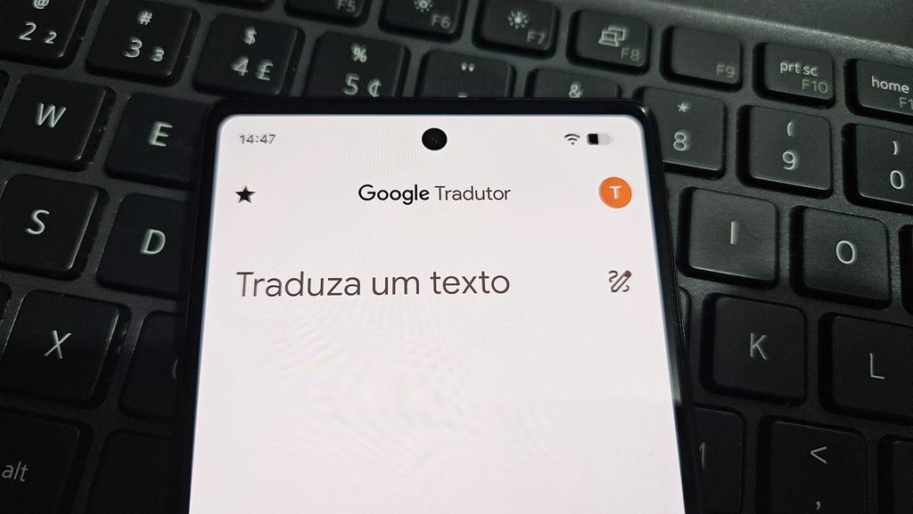 App Google Tradutor aberto no Android