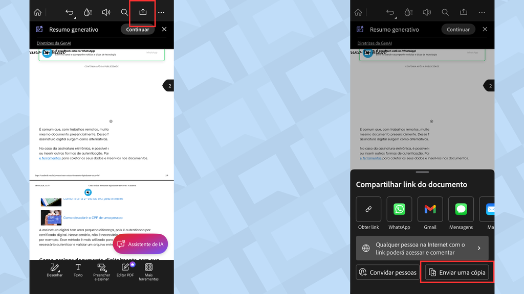 Como assinar PDF (Imagem: Captura de tela/Bruno De Blasi/Canaltech)