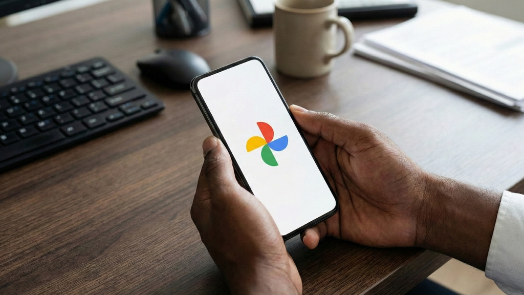 Logo do Google Fotos no celular