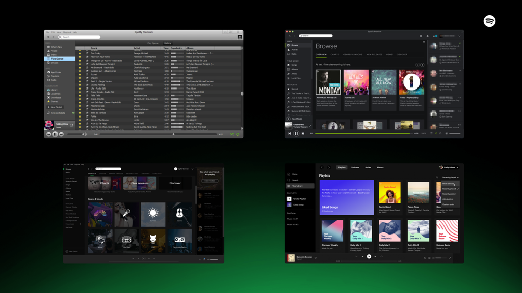 Evolução do Spotify no Desktop